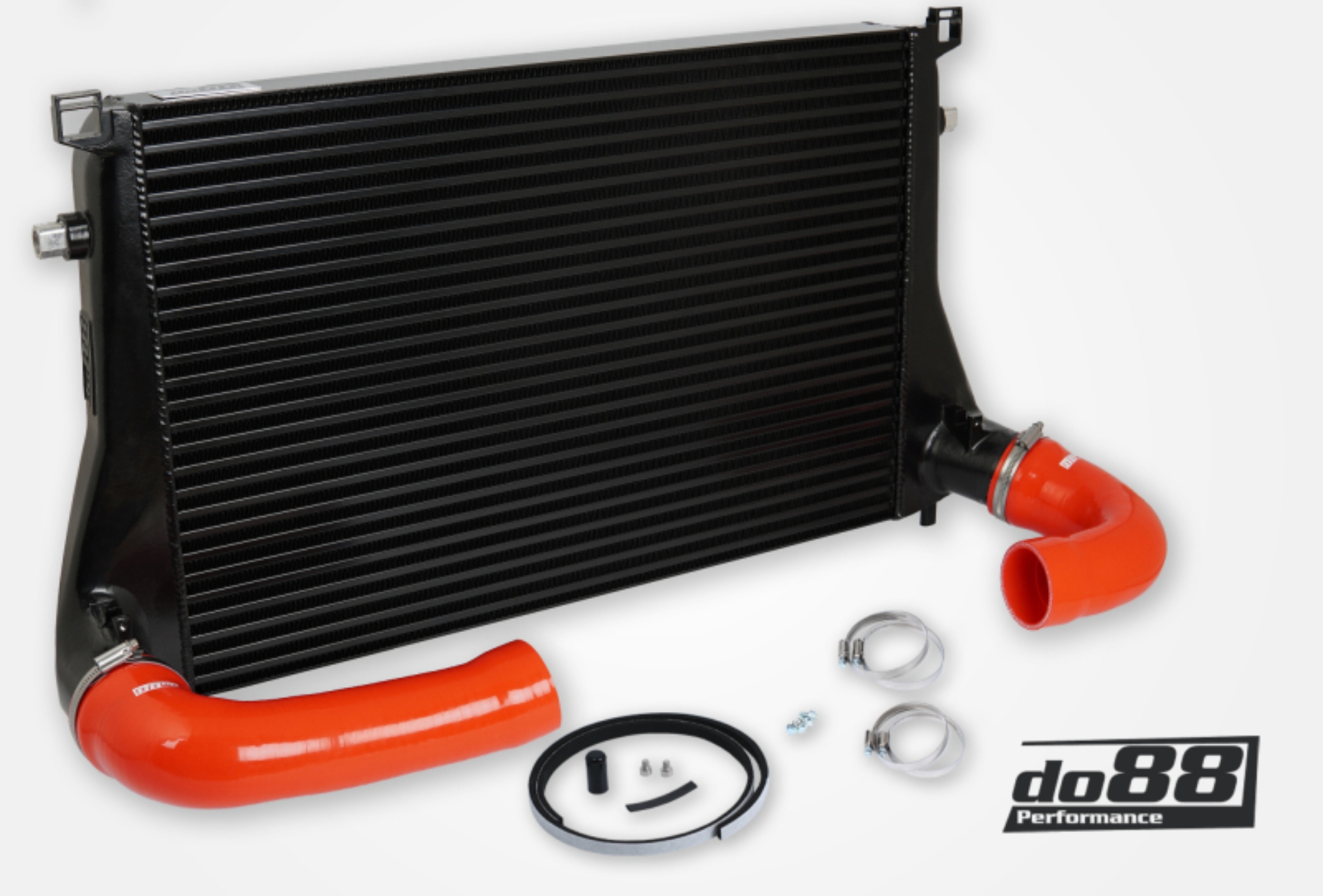 Picture of do88 Audi/Seat/Skoda/Volkswagen 1.8T/2.0T (MQB) Intercooler w/Red Hoses