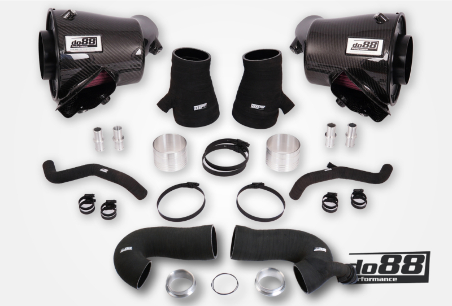 Picture of do88 2020+ Porsche 911 Turbo/Turbo S (992.1) Induction System w/80mm Outlet & Turbo Inlet Hoses