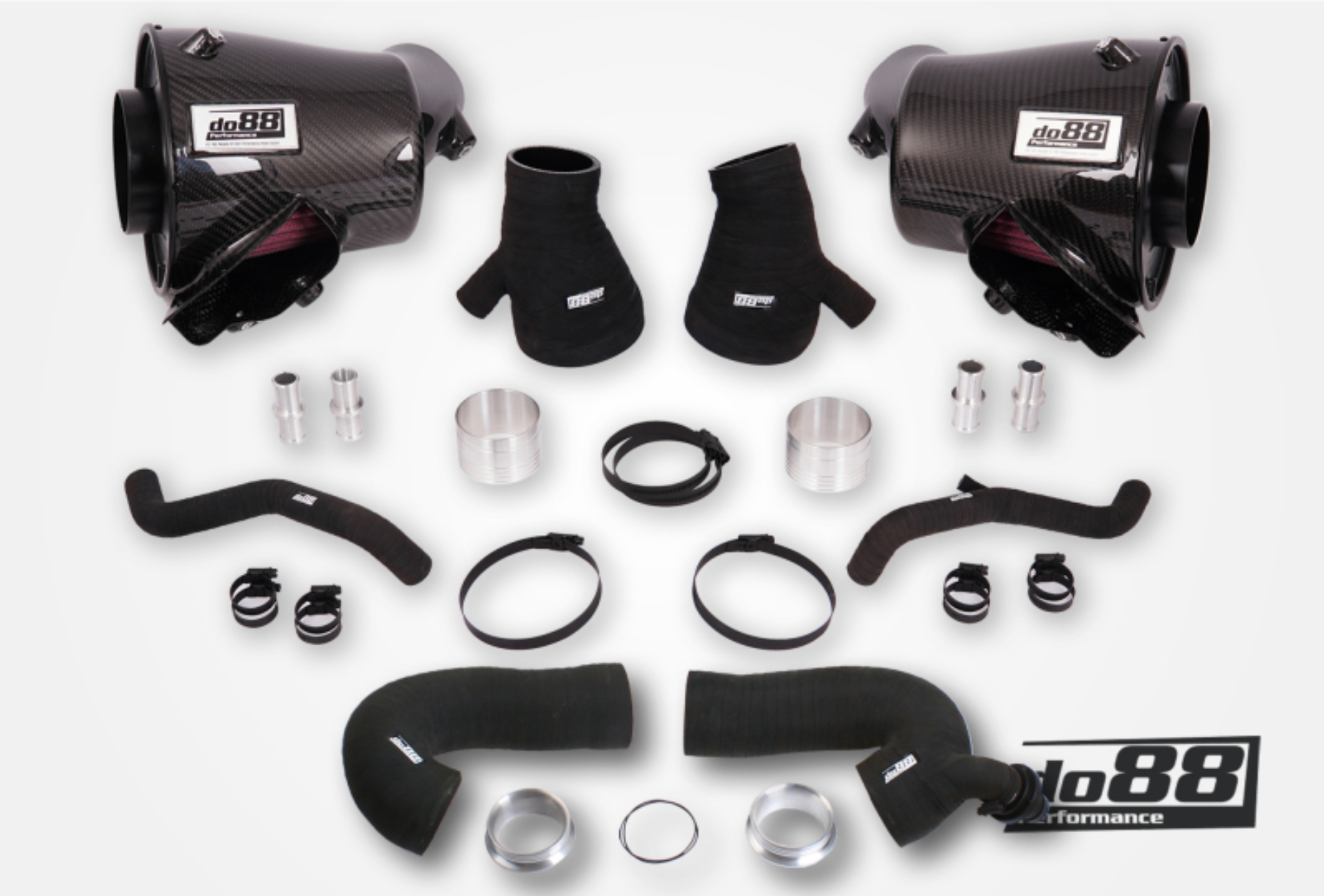 Picture of do88 2020+ Porsche 911 Turbo/Turbo S (992.1) Induction System w/66mm Outlet & Turbo Inlet Hoses