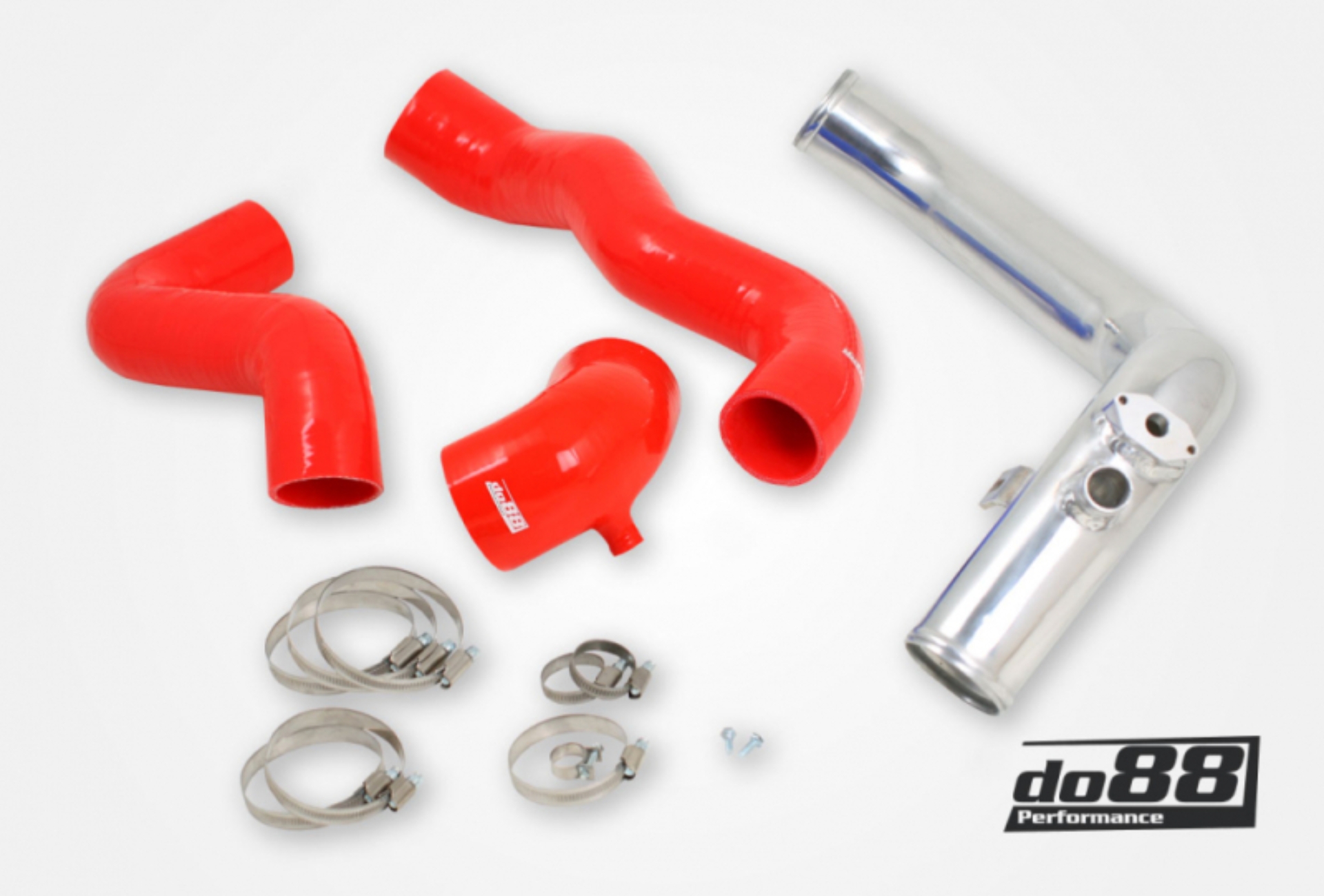 Picture of do88 SAAB 9-3 99-02 T7 Pressure Pipe w/Red Hoses