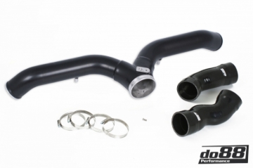 Picture of do88 Porsche 997.1 Turbo Y-Pipe Black for ICM-230 do88 Intercooler