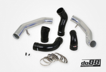 Picture of do88 Volvo S60 V60 XC60 V70 XC70 S80 3.0L T6 Pressure Pipes w/Black Hoses