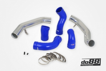 Picture of do88 Volvo S60 V60 XC60 V70 XC70 S80 3.0L T6 Pressure Pipes w/Blue Hoses