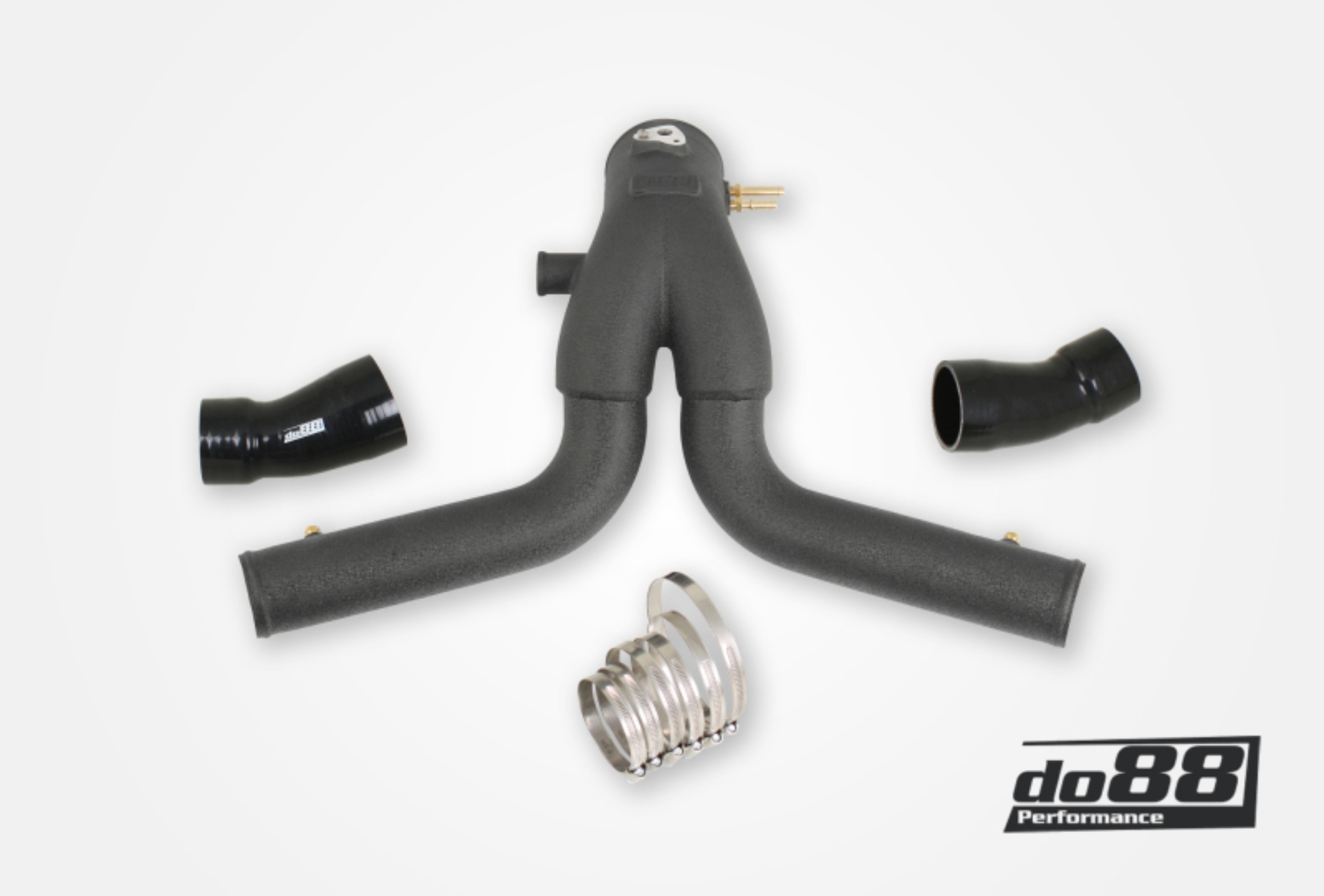Picture of do88 2015+ Porsche 911 Turbo/Turbo S (991.2) Y-Pipe for OEM Intercooler - Black