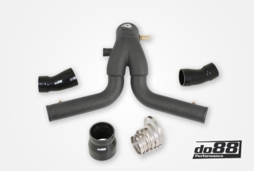 Picture of do88 13-15 Porsche 911 Turbo/Turbo S (991.1) Y-Pipe for OEM Intercooler - Black