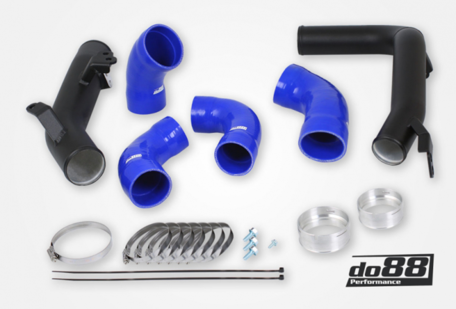 Picture of do88 Volvo S60 V60 XC60 V90 S90 XC90 SPA Pressure Pipes Diesel do88 Intercooler Blue Hoses