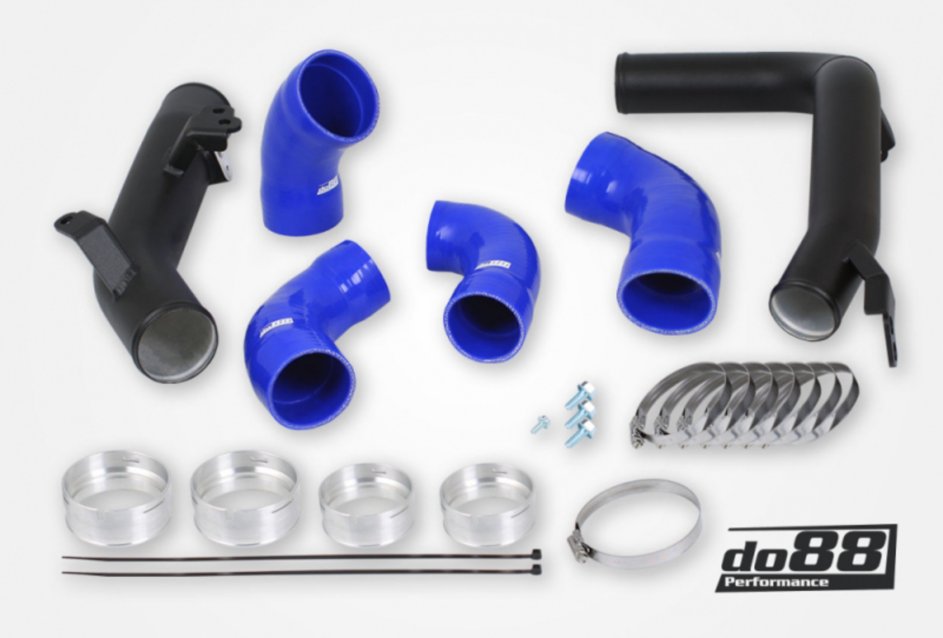 Picture of do88 Volvo S60 V60 XC60 V90 S90 XC90 SPA Pressure Pipes Diesel OEM Intercooler Blue Hoses