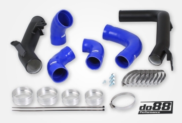 Picture of do88 Volvo S60 V60 XC60 V90 S90 XC90 SPA Pressure Pipes Petrol OEM Intercooler Blue Hoses
