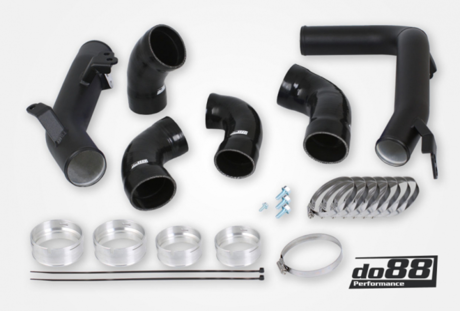Picture of do88 Volvo S60 V60 XC60 V90 S90 XC90 SPA Pressure Pipes Diesel OEM Intercooler Black Hoses