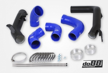 Picture of do88 Volvo S60 V60 XC60 V90 S90 XC90 SPA Pressure Pipes Petrol do88 Intercooler Blue Hoses
