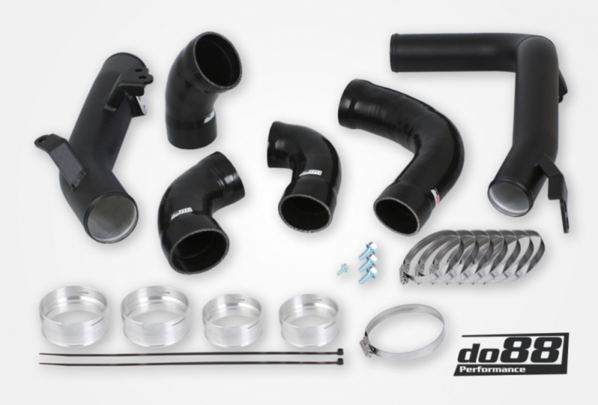 Picture of do88 Volvo S60 V60 XC60 V90 S90 XC90 SPA Pressure Pipes T8 Petrol OEM Intercooler Black Hoses