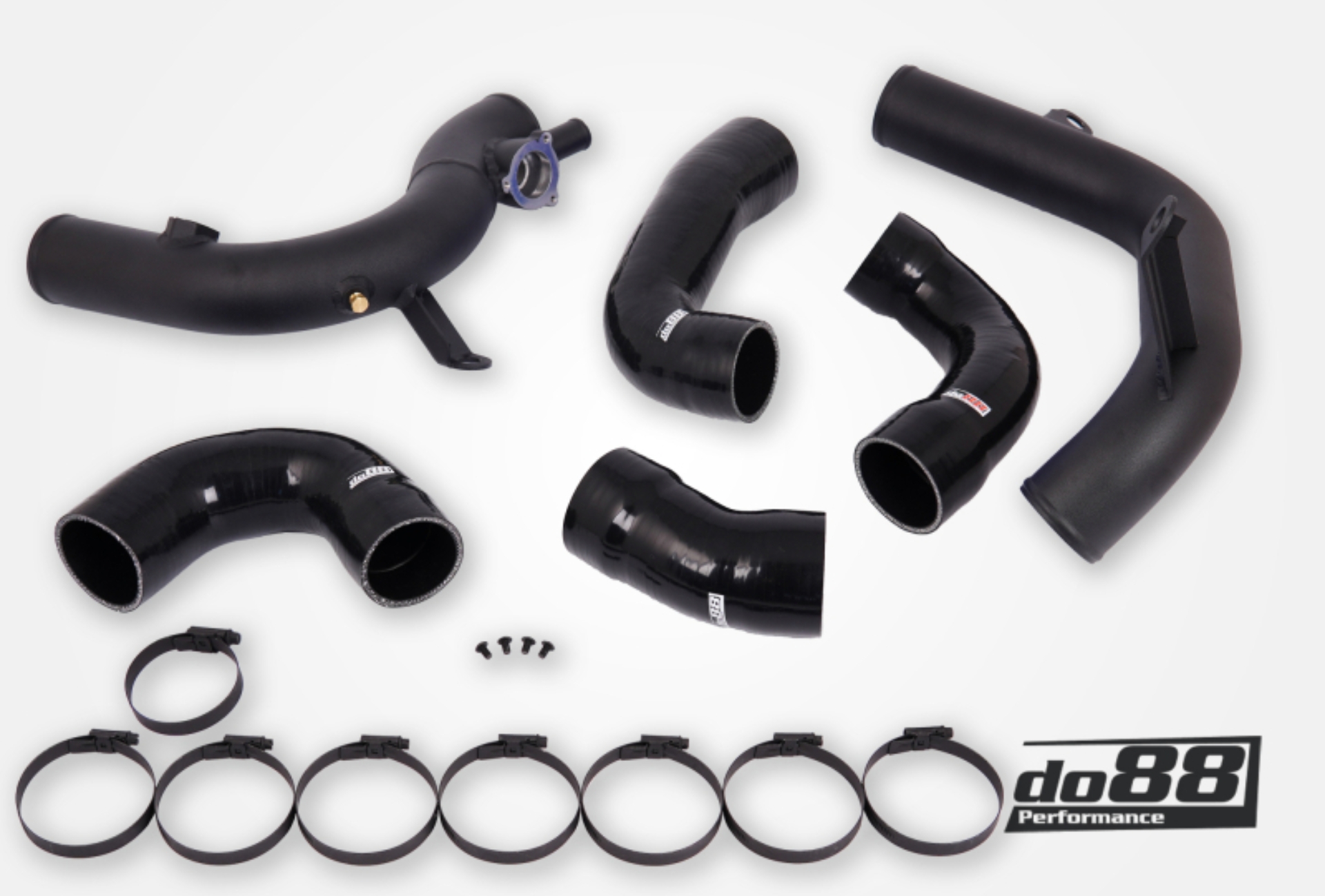 Picture of do88 VAG 2.0 TSI EA888 Gen4 (300hp+) OEM Intercooler Pressure Pipes Black Hoses