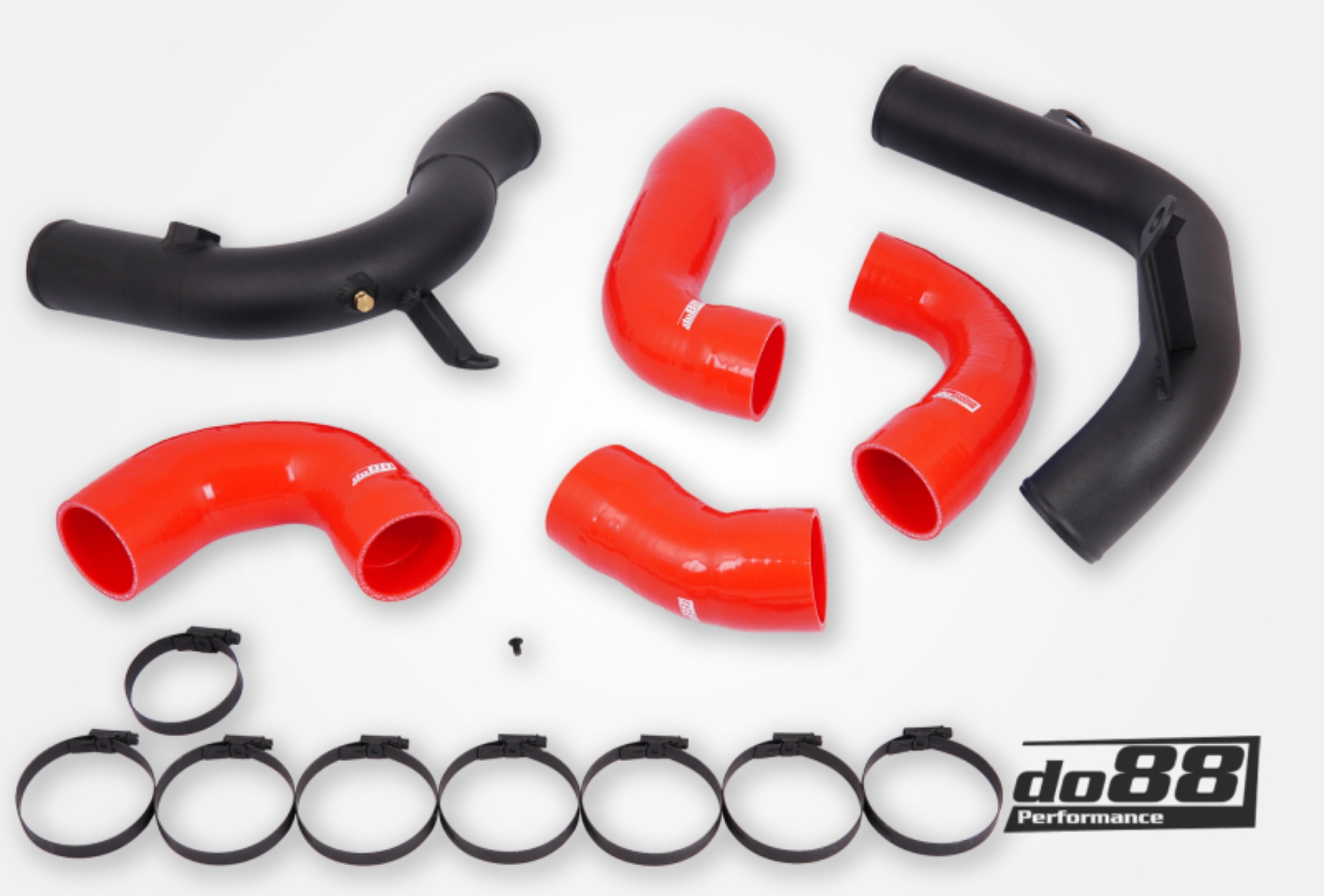 Picture of do88 VAG 2.0 TSI EA888 Gen4 (245hp) OEM Intercooler Pressure Pipes Red Hoses