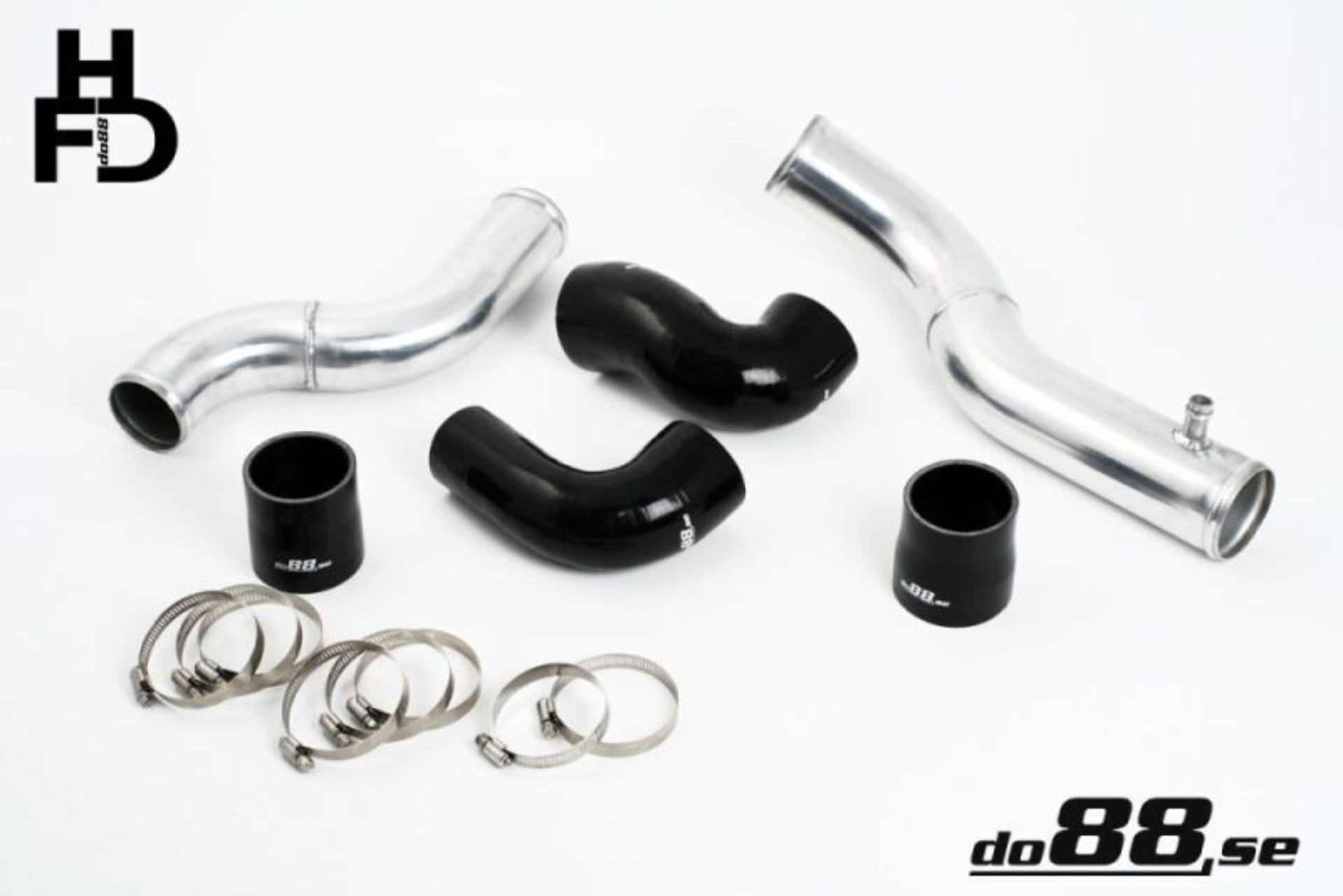 Picture of do88 Volvo 7/940 Turbo Top Connection Pipe Kit Black Hoses standard Throttle Body