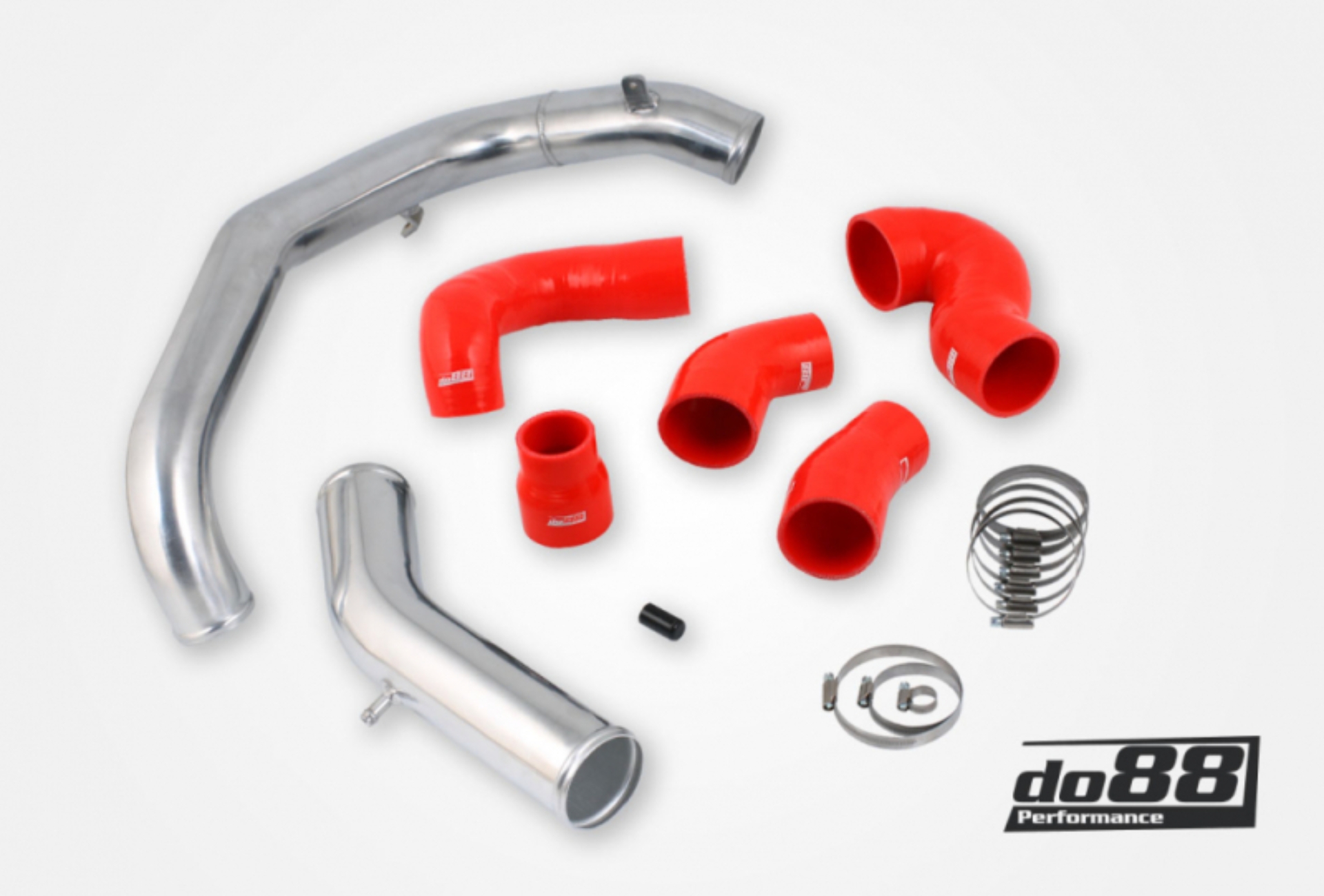 Picture of do88 Volvo S60/V70n Turbo Pressure Pipes Red Hoses 03-07 No BOV