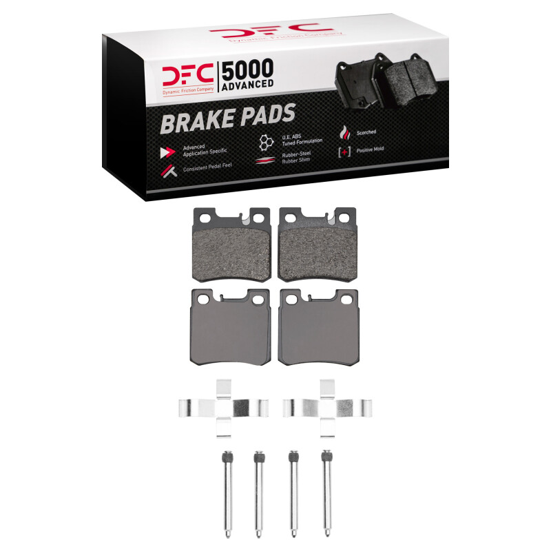 Picture of DFC 87-00 Mercedes-Benz 300E Rear 5000 Advanced Low Metallic Brake Pads and Hardware Kit