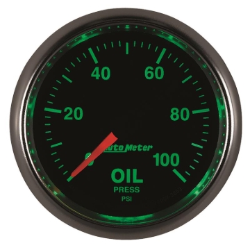 Picture of Autometer GS Series 2-1/16in Oil Pressure Gauge 100PSI Electric Full Sweep