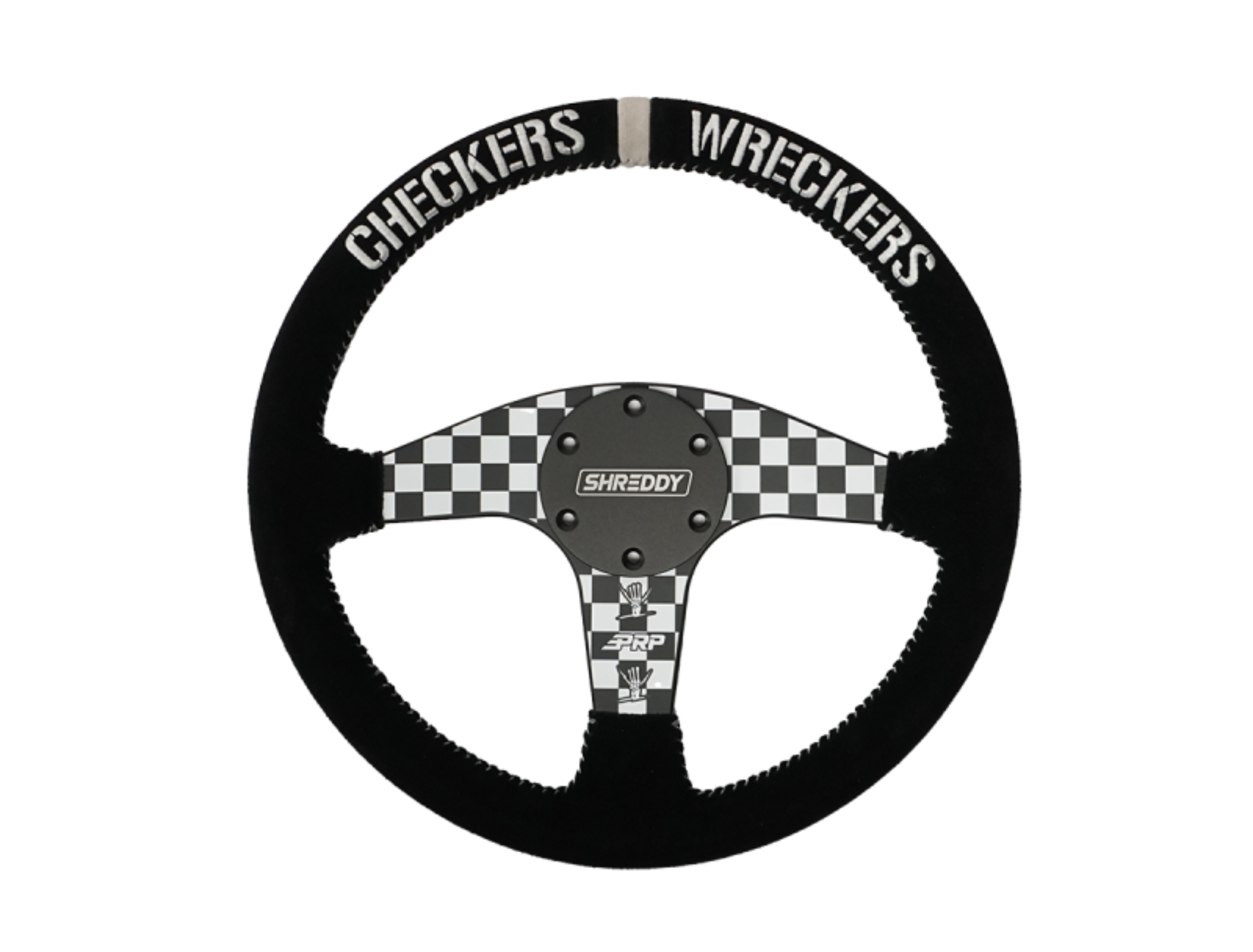 Picture of PRP X Shreddy Checkered Steering Wheel - Flat