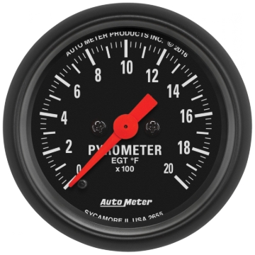 Picture of Autometer Z Series 52mm 2000 Degree Pyrometer (EGT) Gauge