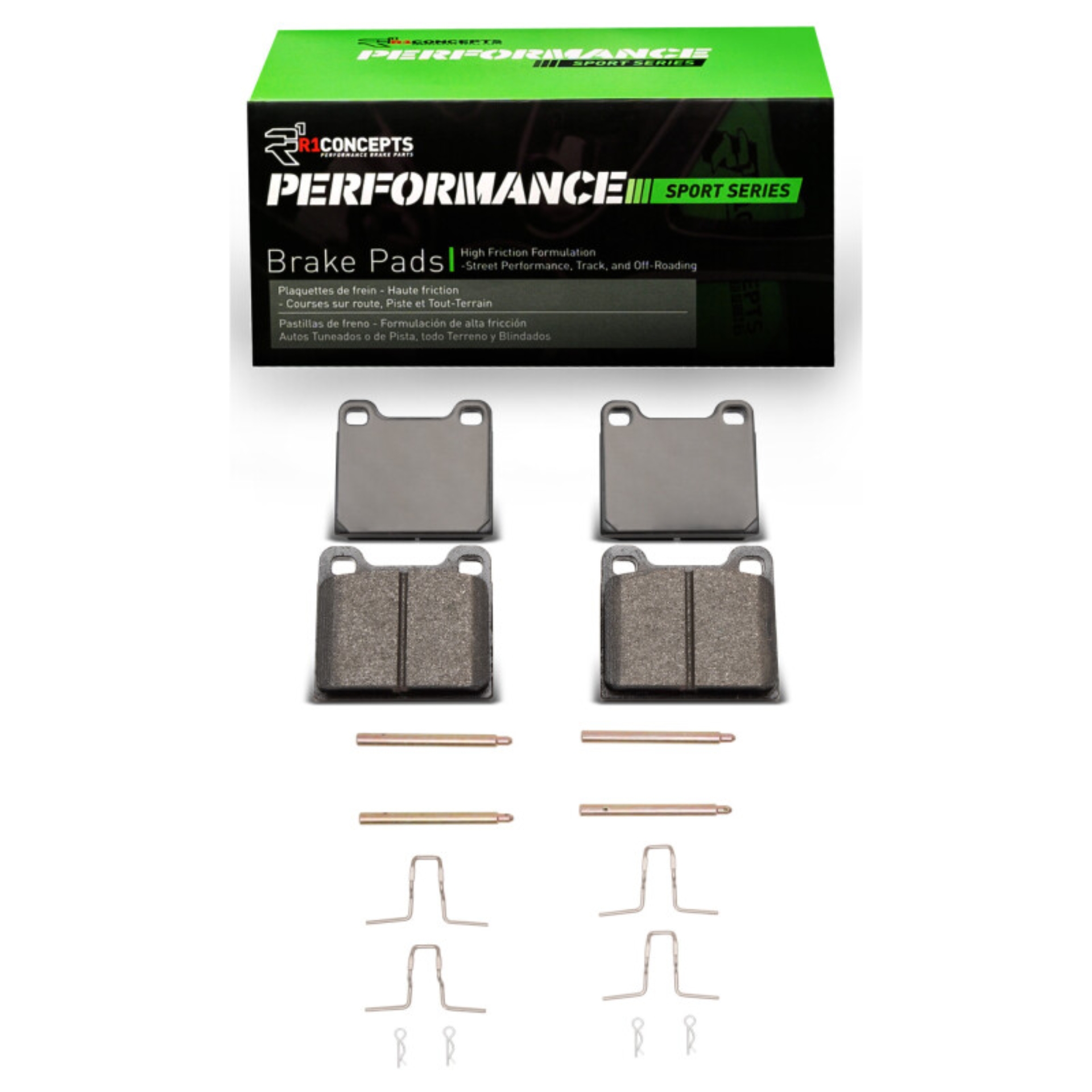 Picture of R1 67-91 Mercedes-Benz 280SEL Rear Performance Sport Pads & Hardware Kit