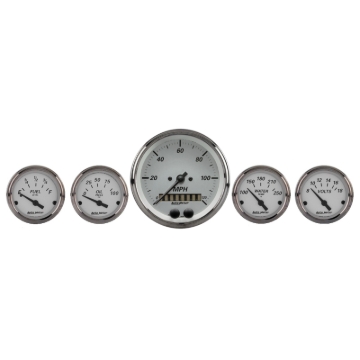 Picture of AutoMeter American Platinum 5PC. (3-3/8in. & 2-1/16in.) GPS Speedometer Gauge Kit