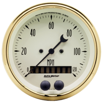 Picture of AutoMeter Golden Oldies 3-3/8in 0-120MPH (GPS) Speedometer Gauge