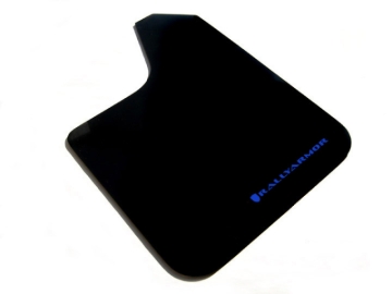 Picture of Rally Armor Universal Fit (No Hardware) Basic Black Mud Flap w/ Blue Logo