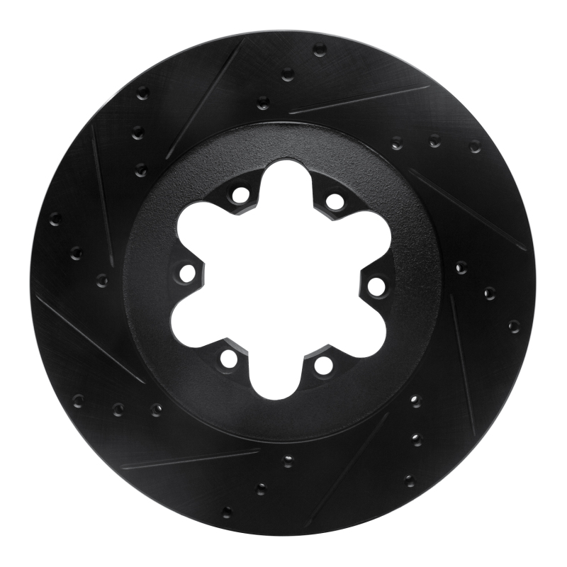 Picture of R1 09-12 Chevrolet Colorado Front Left Drilled & Slotted Black Brake Rotor