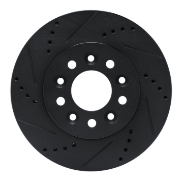 Picture of R1 04-07 Ford Freestar Front Left Drilled & Slotted Black Brake Rotor