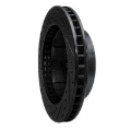 Picture of R1 80-94 Ford F-350 4WD (Excl Super Duty) Front Right Drilled & Slotted Black Brake Rotor