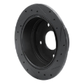 Picture of R1 90-92 Infiniti M30 Rear Left Drilled & Slotted Black Brake Rotor