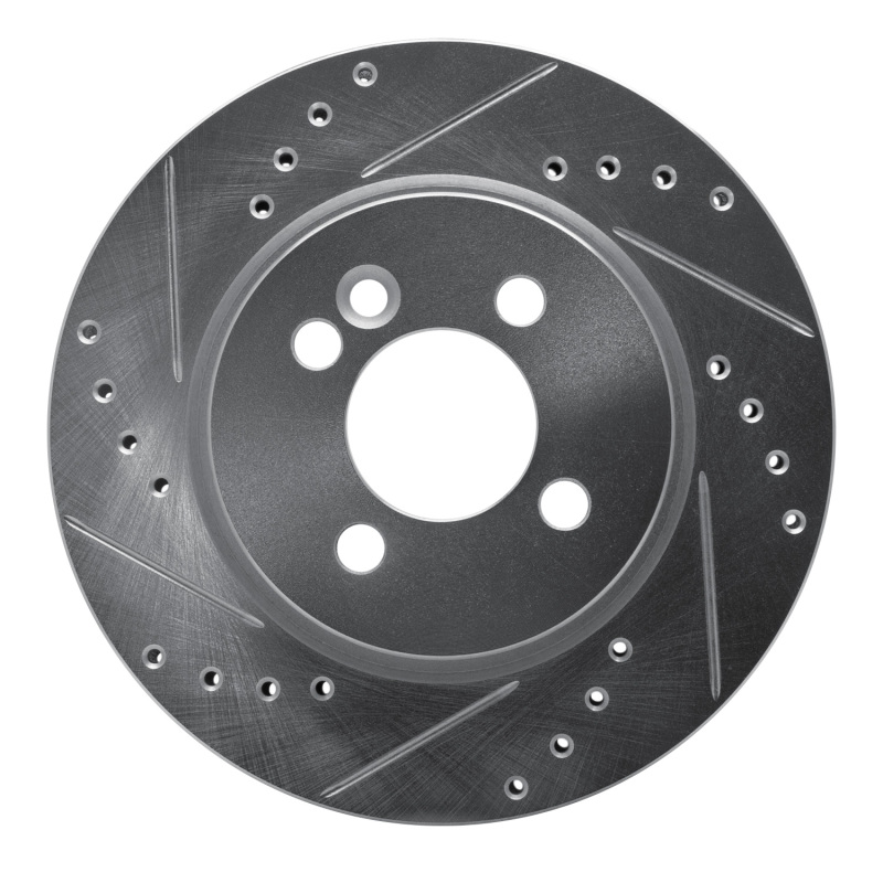 Picture of R1 02-08 Mini Cooper (Excl Clubman) Front Left Drilled & Slotted Silver Brake Rotor