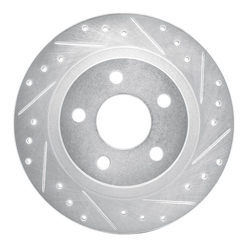 Picture of R1 98-05 Buick Park Avenue Rear Right Drilled & Slotted Silver Brake Rotor