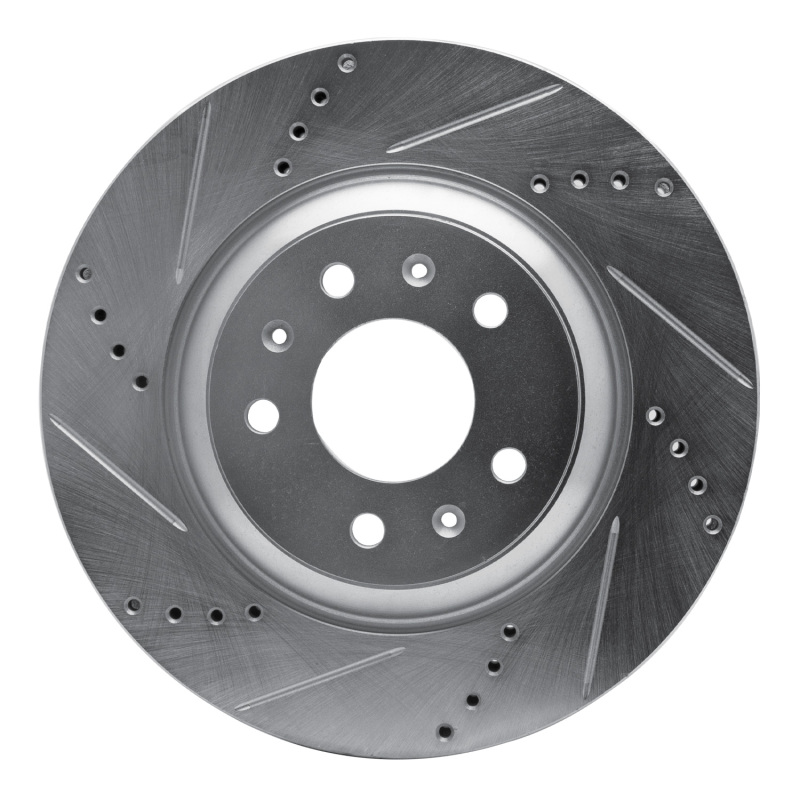 Picture of R1 04-08 Cadillac CTS Front Left Drilled & Slotted Silver Brake Rotor
