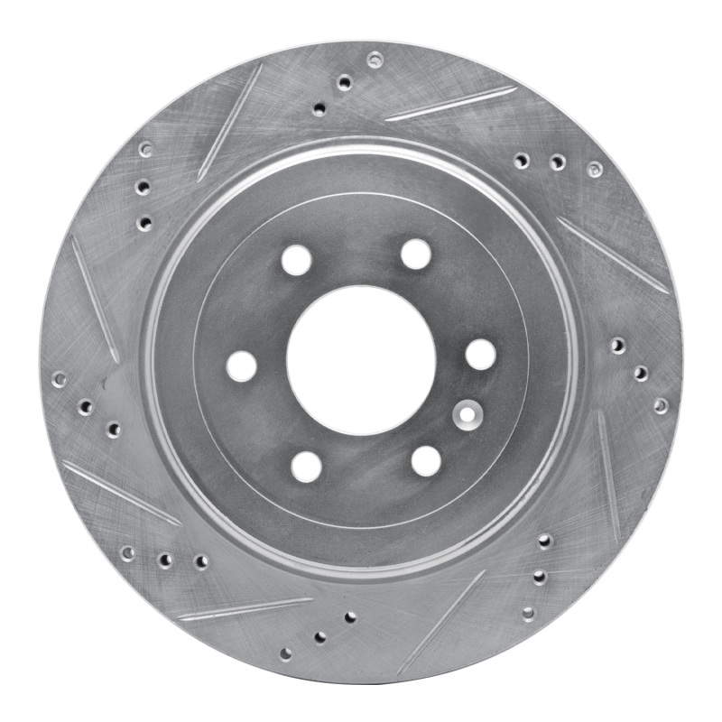 Picture of R1 04-09 Cadillac SRX Rear Left Drilled & Slotted Silver Brake Rotor