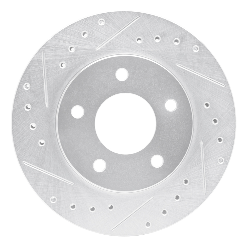 Picture of R1 88-96 Buick Regal Front Left Drilled & Slotted Silver Brake Rotor