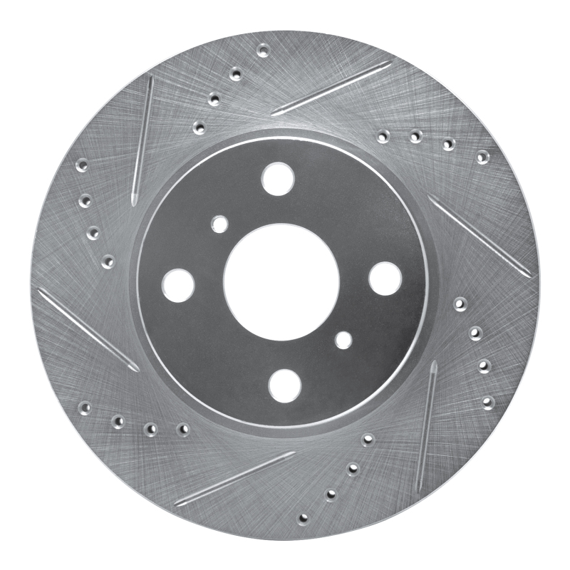 Picture of R1 06-19 Scion IQ Front Left Drilled & Slotted Silver Brake Rotor