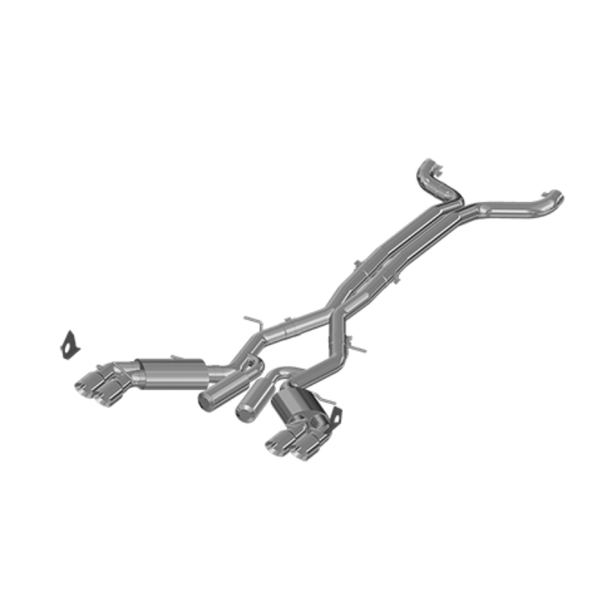 Picture of MBRP 2016+ Chevy Camaro SS 6.2L 3in Dual Cat-Back Quad Tip Exhaust Street Version w/ SS T409 Tips