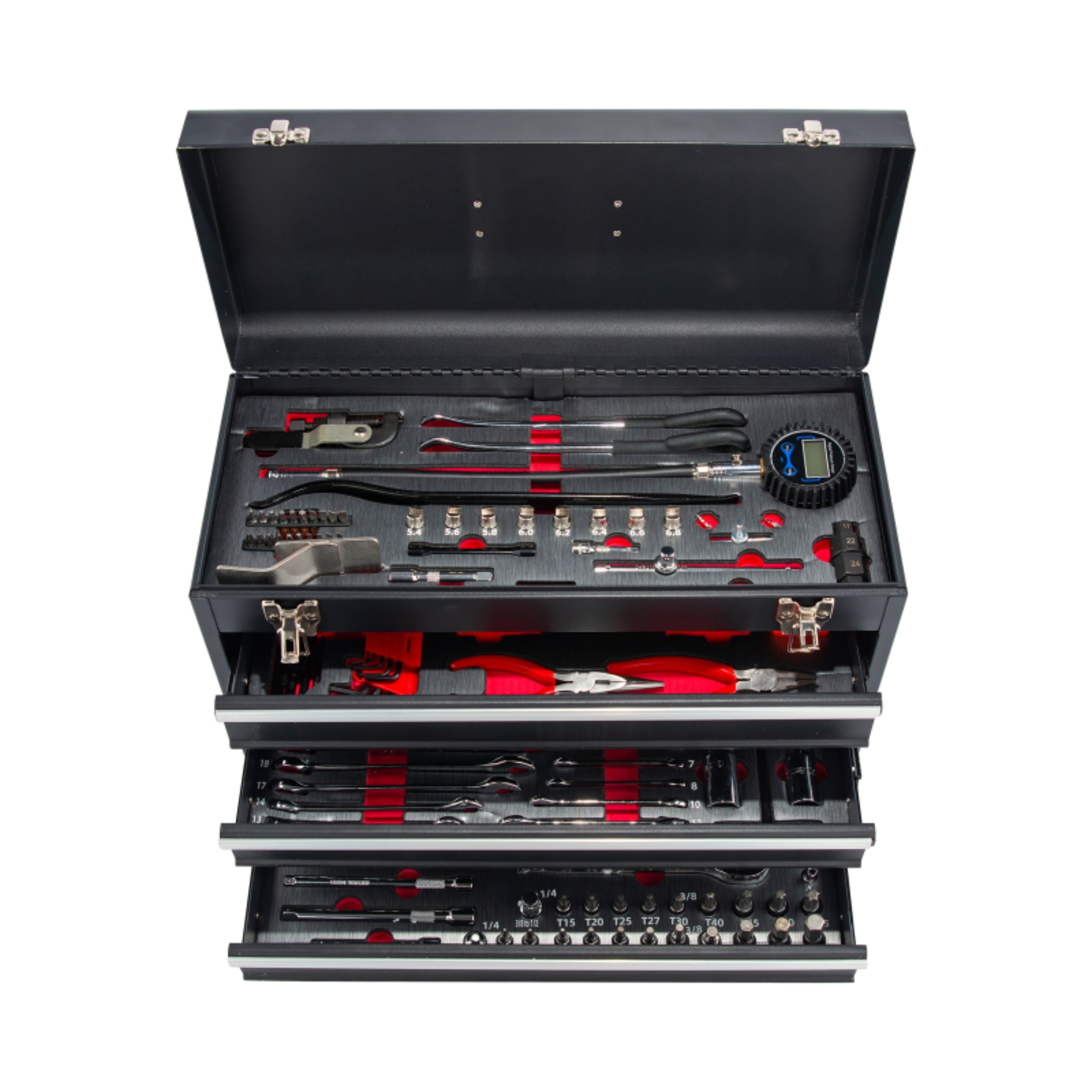 Picture of BikeMaster 3 Drawer Toolbox -  Includes 129 Piece Tool Set