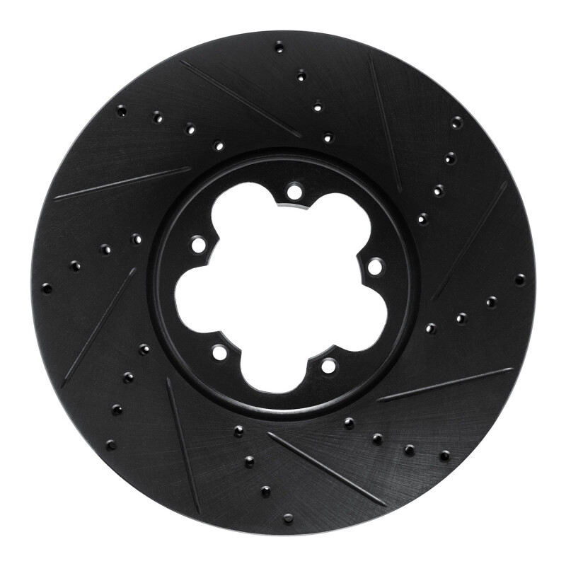 Picture of R1 14-19 Ford Transit (Mexico) Front Right Drilled & Slotted Black Brake Rotor