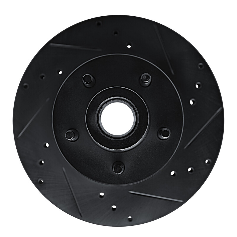 Picture of R1 90-91 Ford Country Squire Front Right Drilled & Slotted Black Brake Rotor