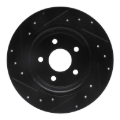 Picture of R1 08-12 Renault TRAFIC (Mexico) Rear Right Drilled & Slotted Black Brake Rotor