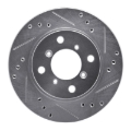 Picture of R1 95-02 Suzuki Esteem Front Right Drilled & Slotted Silver Brake Rotor