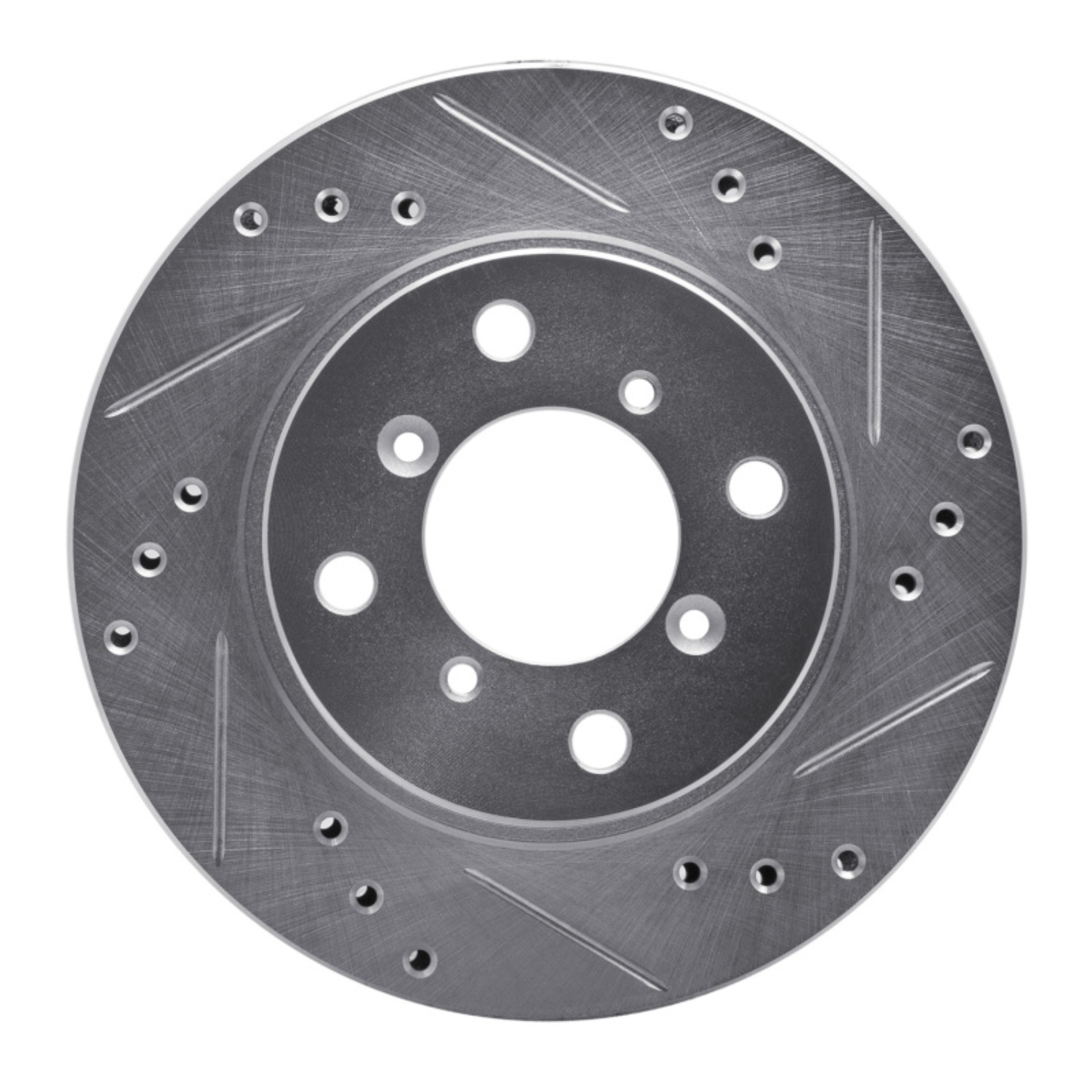 Picture of R1 95-02 Suzuki Esteem Front Right Drilled & Slotted Silver Brake Rotor