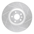 Picture of R1 20-25 Jaguar E-Pace Front Right Drilled & Slotted Silver Brake Rotor