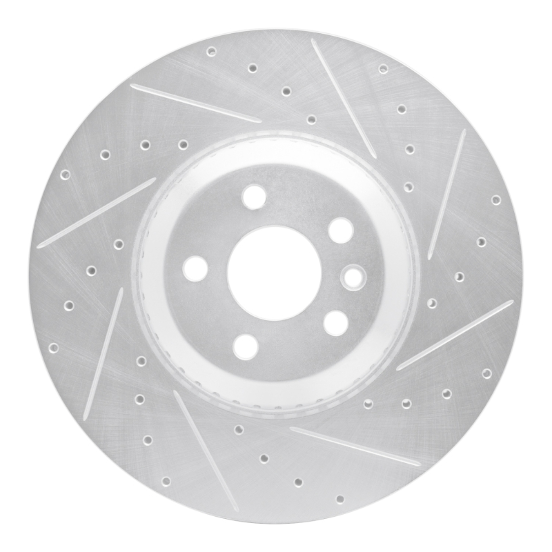 Picture of R1 20-25 Jaguar E-Pace Front Right Drilled & Slotted Silver Brake Rotor