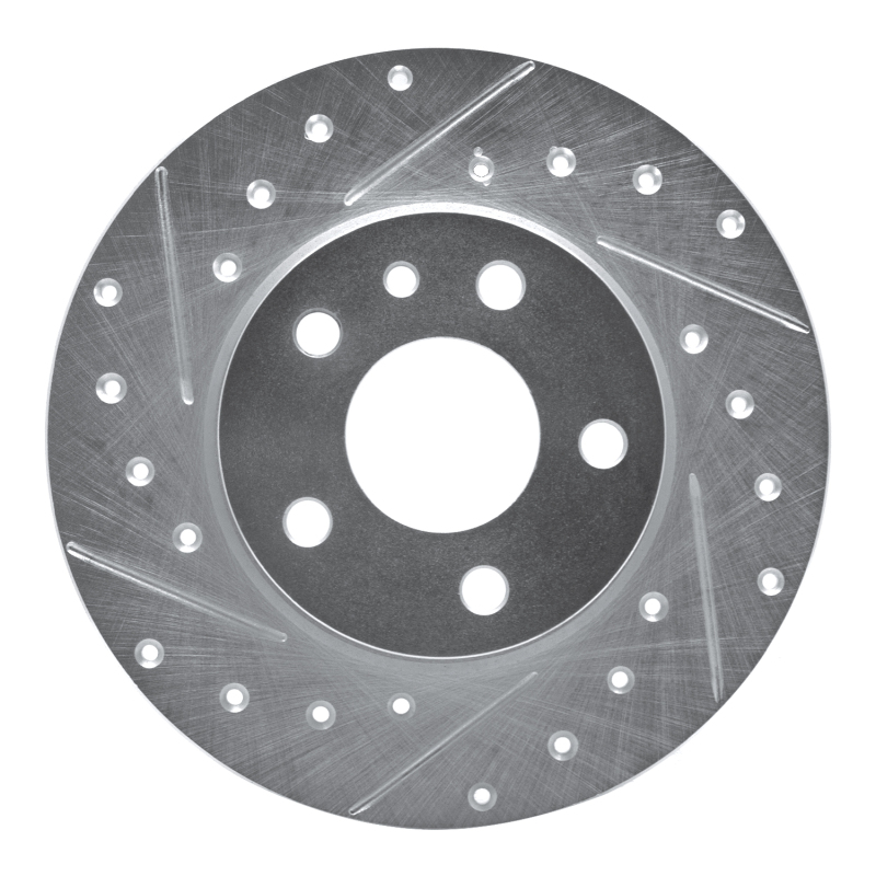 Picture of R1 91-95 Alfa Romeo 164 Rear Left Drilled & Slotted Silver Brake Rotor