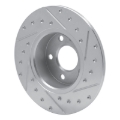 Picture of R1 91-95 Alfa Romeo 164 Rear Left Drilled & Slotted Silver Brake Rotor