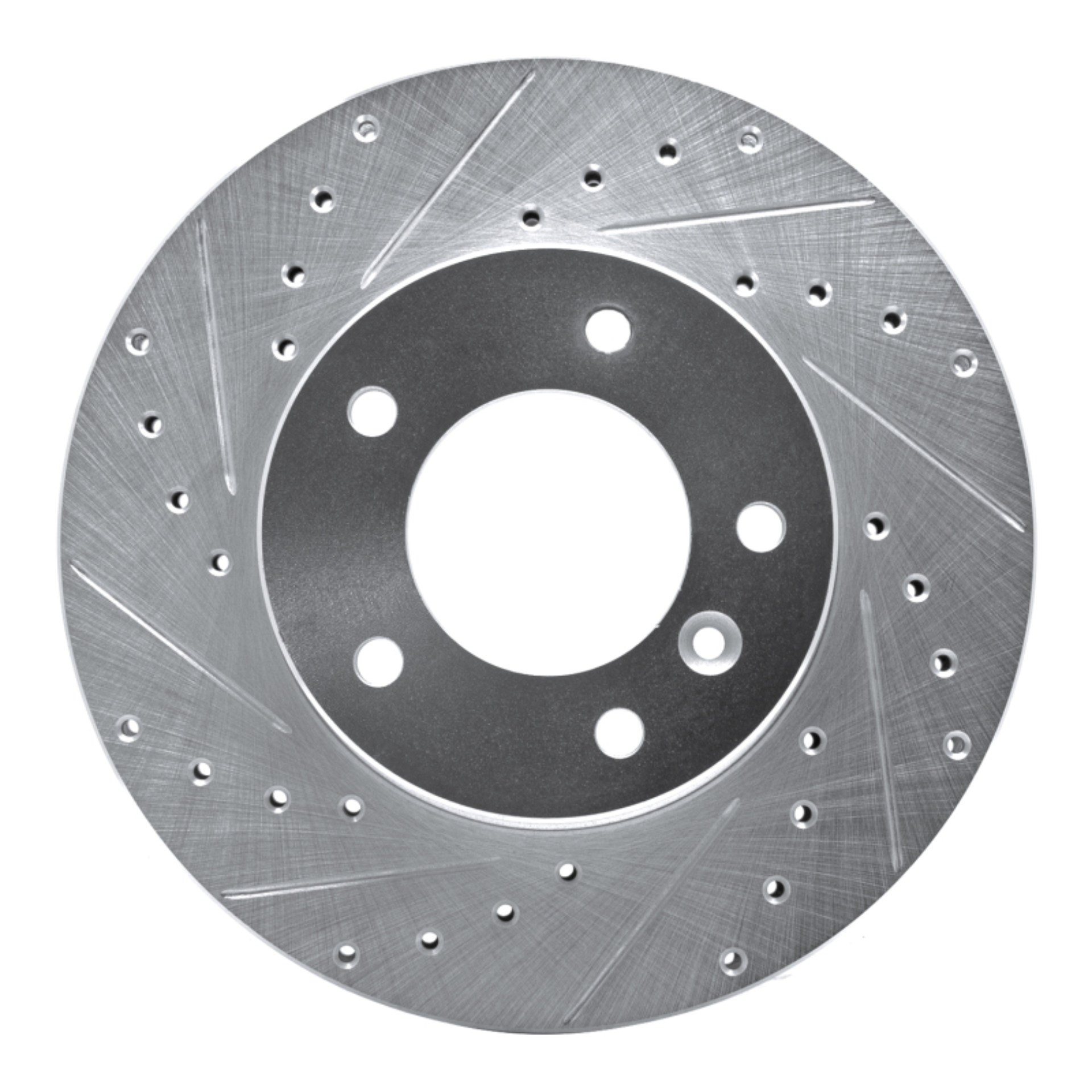 Picture of R1 86-89 Jaguar XJ12 Front Left Drilled & Slotted Silver Brake Rotor
