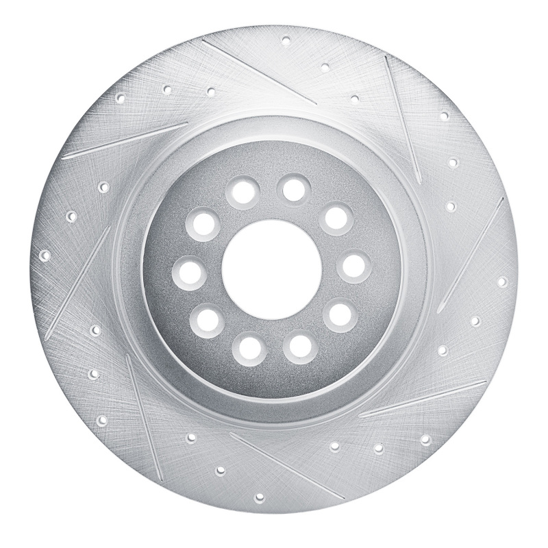 Picture of R1 03-05 Jaguar S-Type Rear Right Drilled & Slotted Silver Brake Rotor